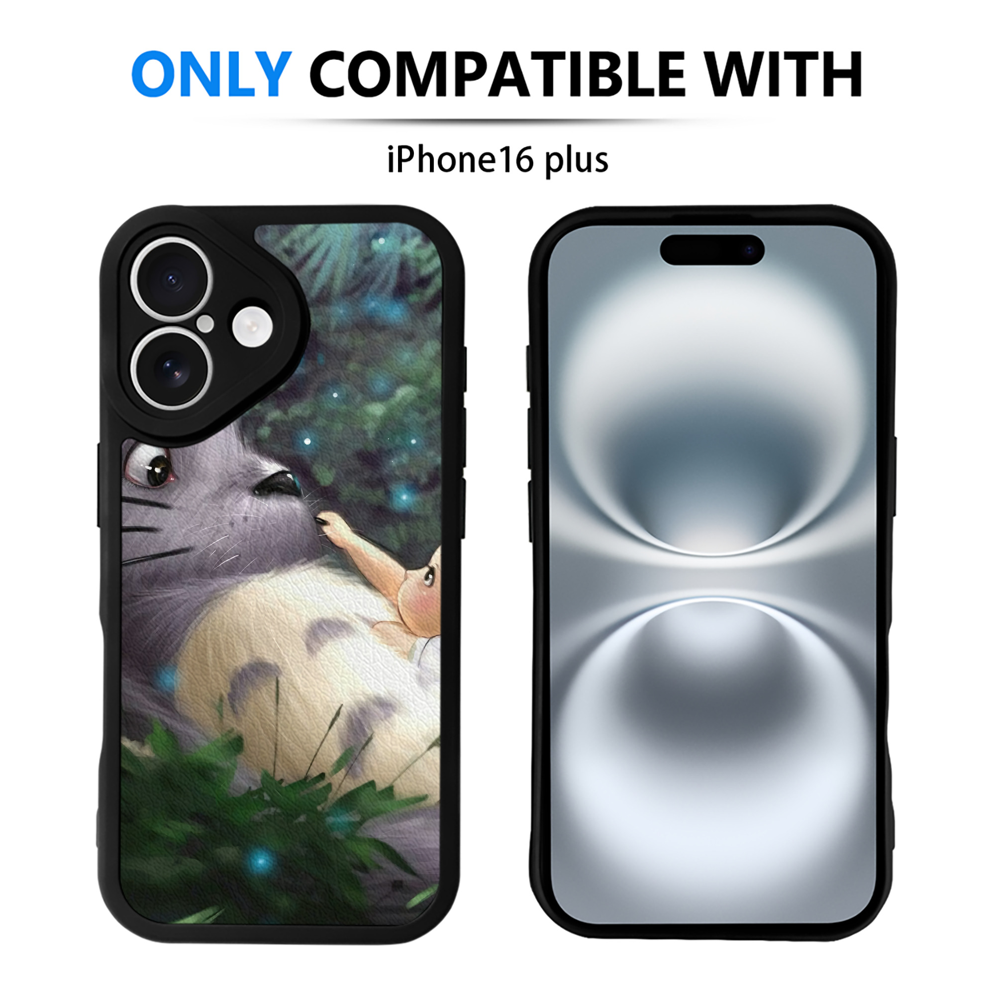 （画像用） となりのトトロ 草壁メイ 草壁サツキ My Neighbor Totoro Satsuki Kusakabe Mei Kusakabe 【iPhone 16シリーズ対応】シリコンスマホケース（レザー調） 材質：シリコン